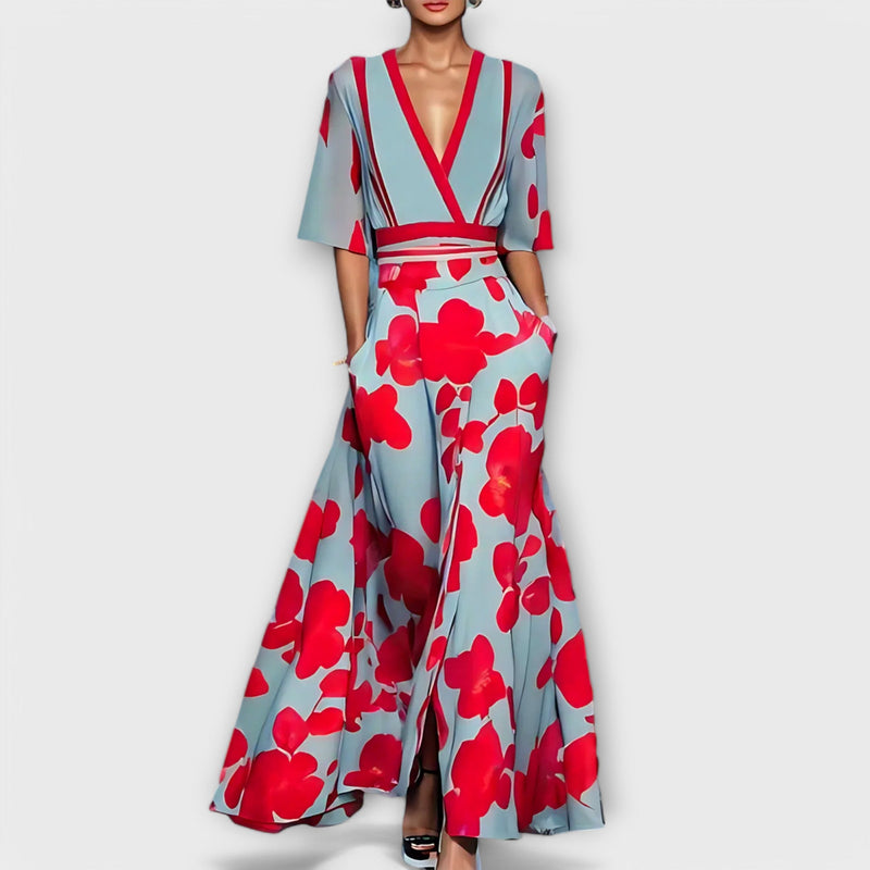 Elegante gebloemde jurk
