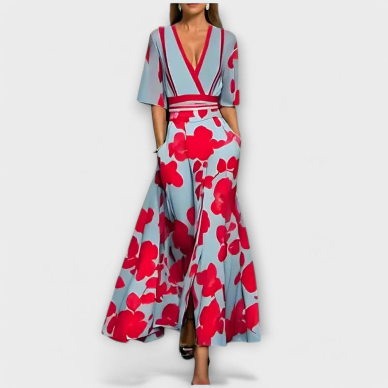 Elegante gebloemde jurk